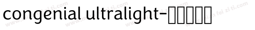 congenial ultralight字体转换